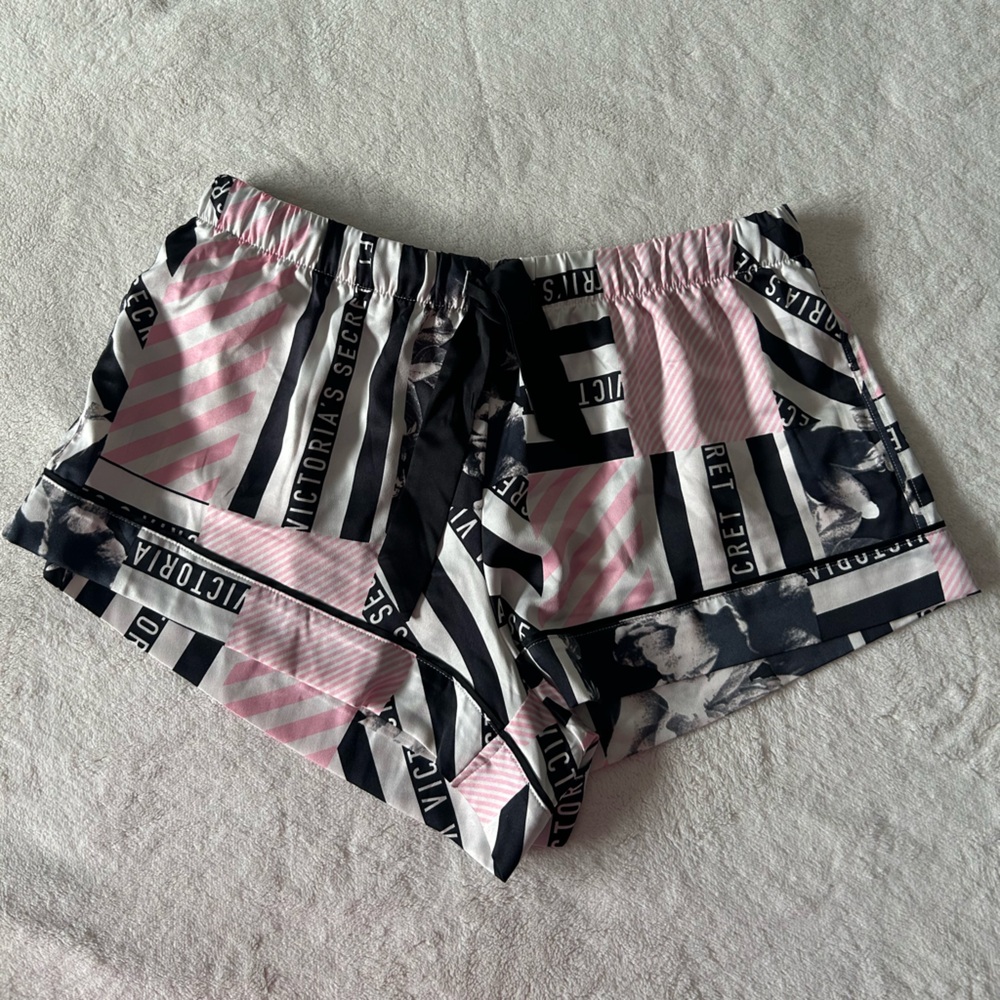 Victoria's Secret Black and Pink Sleep Shorts